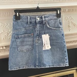 NWT girls Zara denim skirt size 10